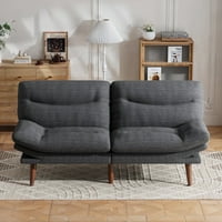 CHITOOMA 66-in Futon Sofa Bed with Adjustable Backrest & Armrests Deals