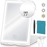 Deals on Haikopoon Travel Lighted Makeup Mirror w/10X Magnifying