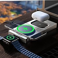 Deals on Lisen Qi2 15W 3-in-1 Foldable Magnetic Apple MagSafe Charging Station