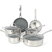 Martha Stewart Delaroux 10-Piece Pots and Pans Kitchen Cookware Set Deals