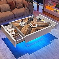 Yitahome LED Farmhouse Coffee Tables with Storage Deals