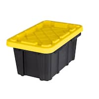 HDX 6.5-Qt Tough Storage Tote with Yellow Lid Deals