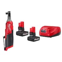 Milwaukee M12 FUEL 12V Li-Ion 3/8 in. Ratchet w/ Battery Starter Kit Deals