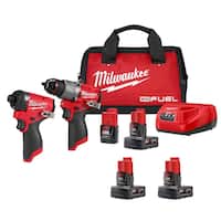 Milwaukee M12 FUEL 12V Cordless Hammer Drill and Impact Driver Kit Deals