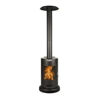 Muskoka 84-in High 75000 BTU Black Steel Wood Pellet Patio Heater Deals