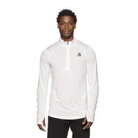 Reebok Mens Trail Quarter-Zip Active Pullover Shirt Deals